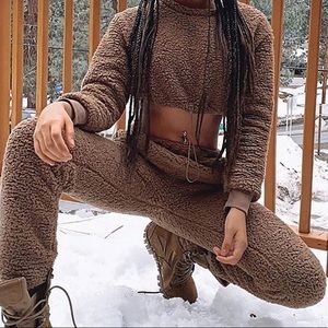 Lounge With Me Teddy Set-Mocha